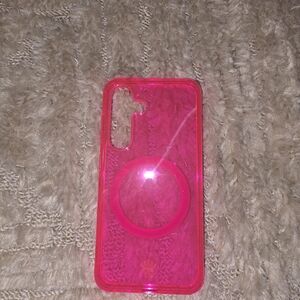 Samsung S25 Velvet Caviar Mag-Safe Neon Pink Jelly Phone Case